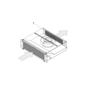 Air Deflector Plate for 19" Pusher Fan- 3 U- Hose Connection Upper Rear