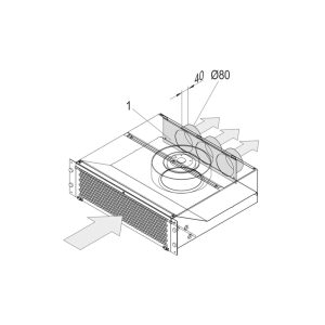 Air Deflector Plate for 19" Pusher Fan- 3 U- Rear