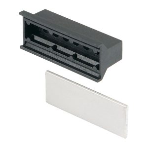 Static Handle Plastic in Trapezoid Form, Black, 14 HP