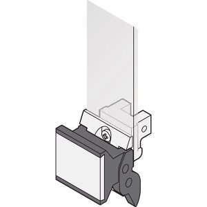 Extractor Handle Trapezoid Form, Type 2, RAL 9005, With Alignment Pin