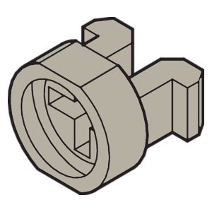 Sleeves for M2.5, Plastic, Grey; 100 pieces