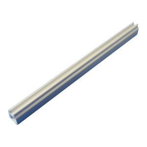 Guide Rail Multi Piece, Mid-Piece, Aluminium Extrusion, 220 mm, 2 mm Groove Width, Silver, 10 Pieces