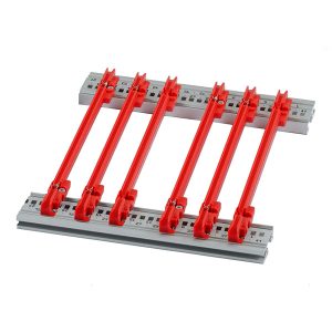 Guide Rail Standard Type, PC, 160 mm, 2 mm Groove Width, Red